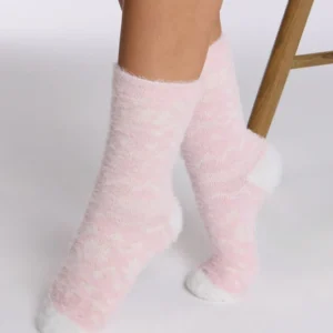 Wear Pink Fairisle Fluffy Ankle Socks