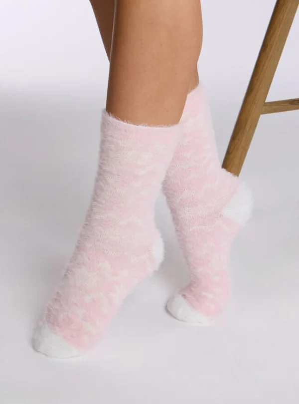 Pink Fairisle Fluffy Ankle Socks | 100% Comfort Guaranteed