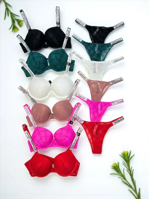 Victoria’s Secret-Inspired Rhinestone Strap Bra and Panty Set