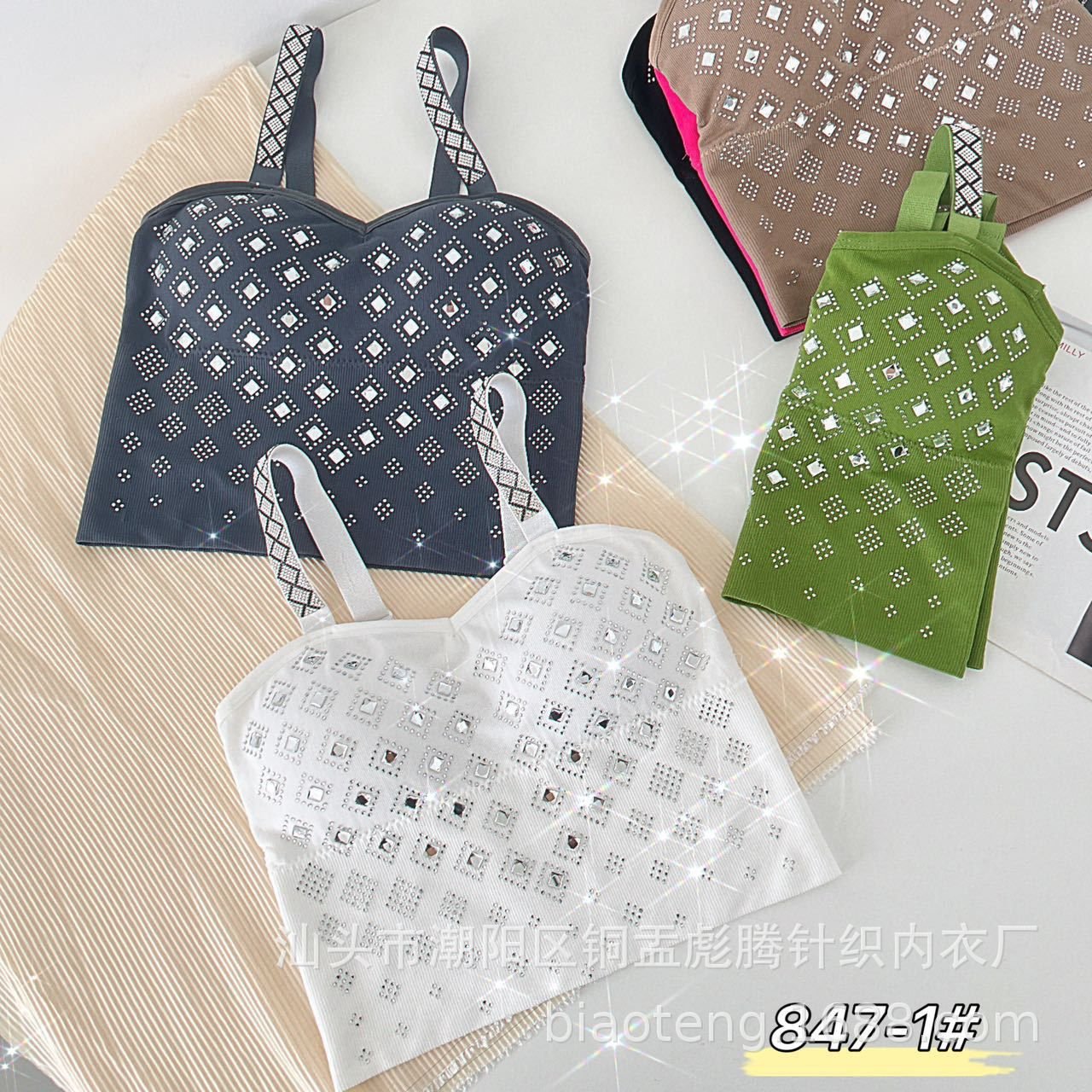 Rhinestone Crop Top: Sparkle & Style By Hit Intimates