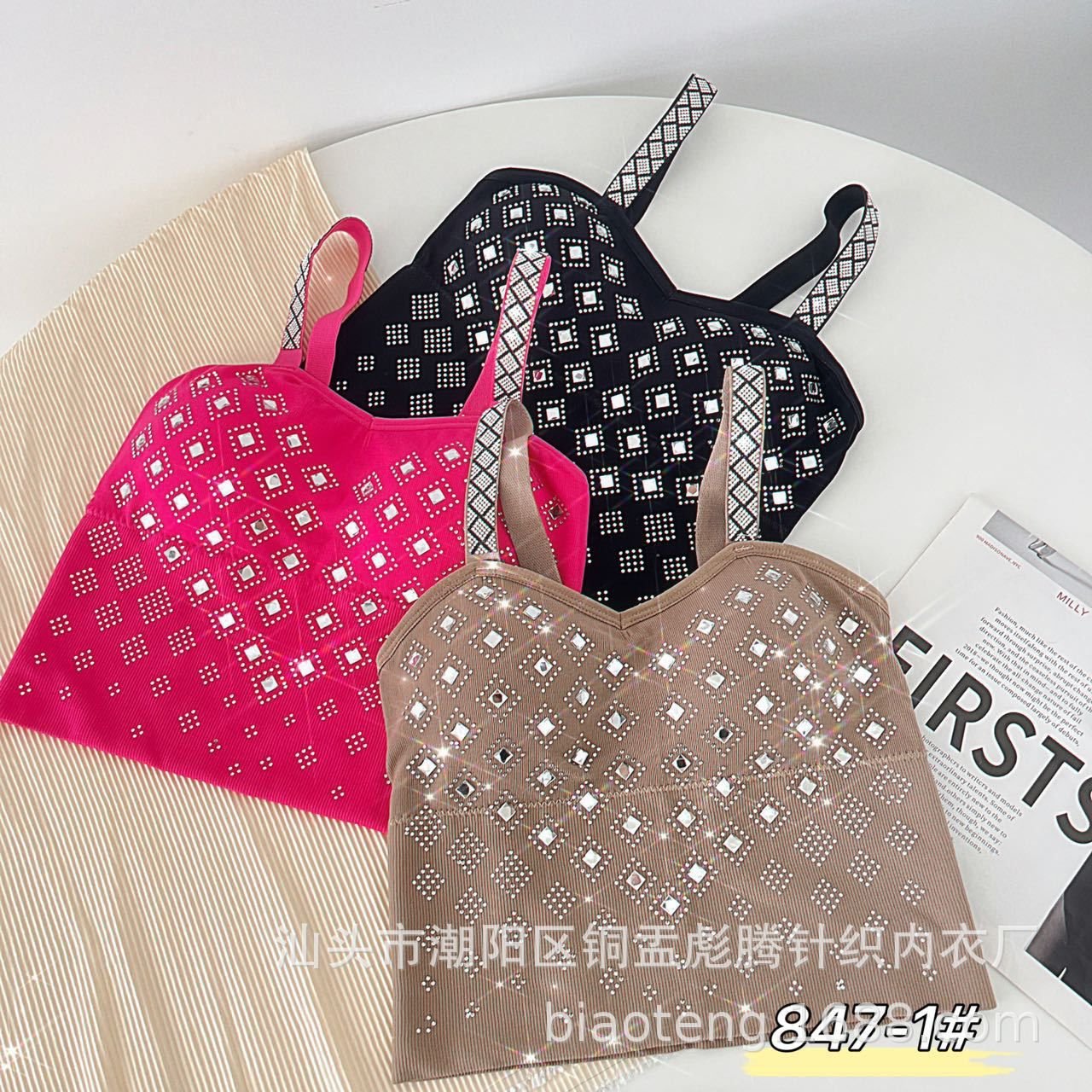Rhinestone crop top