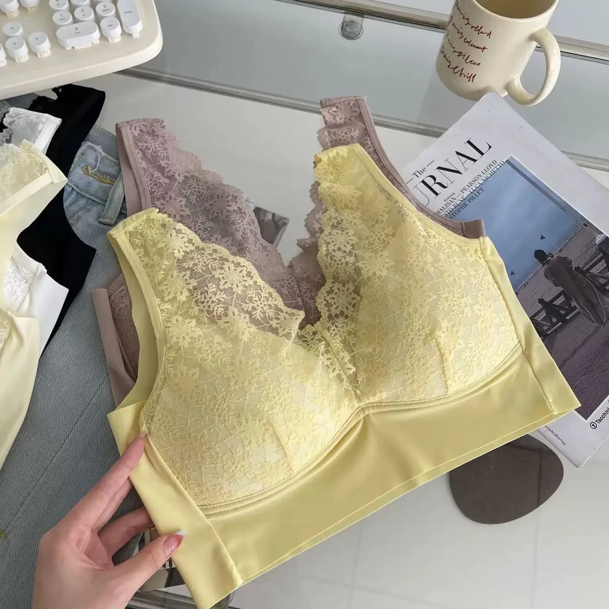 V-Neck Lace Bralette