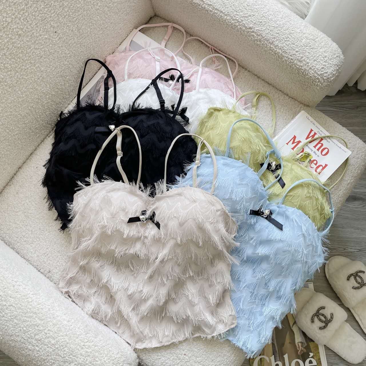 Feather Cami Top – Chic Sleeveless Bralette By Hit Intimates