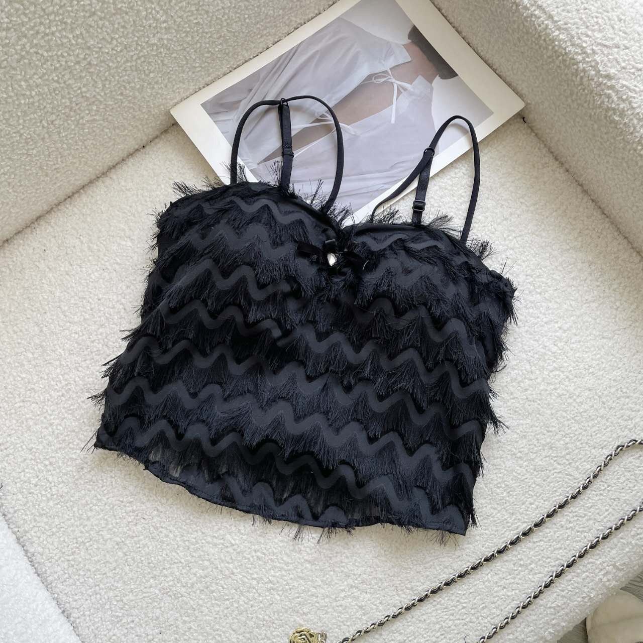 Feather Cami Top – Chic Sleeveless Bralette By Hit Intimates