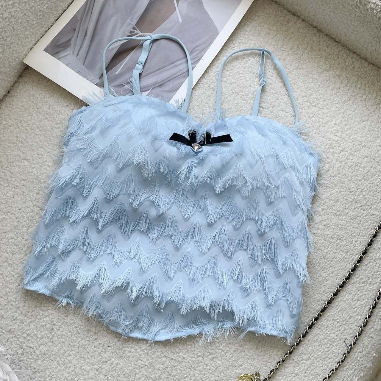 Feather Cami Top – Chic Sleeveless Bralette By Hit Intimates