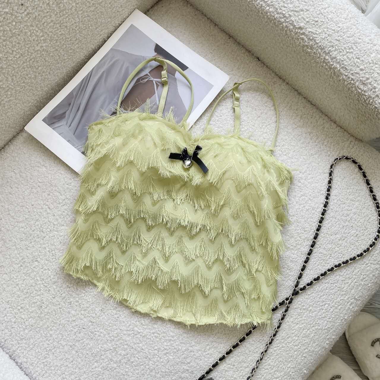 Feather Cami Top – Chic Sleeveless Bralette By Hit Intimates